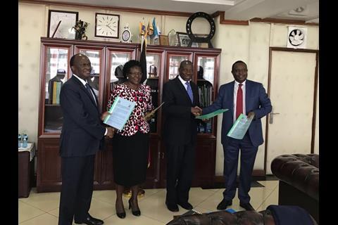 The cross-border construction accord was signed in Nairobi on February 2.